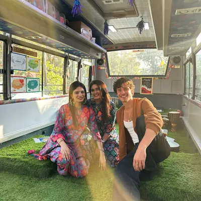 A truly special day on our 'Sound Space on Wheels' bus. We were joined by global music star Shawn Mendes, who sat with us and the children, sharing in the joy of music.