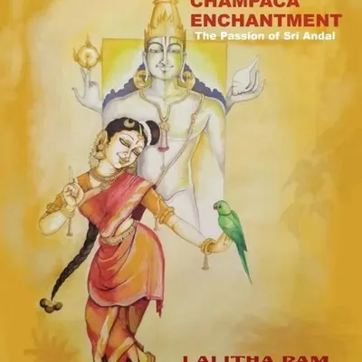 I was honored to have my painting of Andal selected for the cover of "The Champaca Enchantment" by author Lalitha Ram. It is a joy to see my artwork help tell the story of Sri Andal's divine passion in this beautiful picture book.