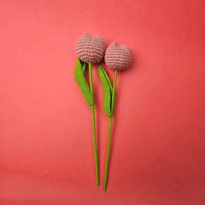 A new and charming addition to our hampers. These handcrafted crochet tulips add a touch of everlasting beauty and are a unique alternative to fresh flowers.