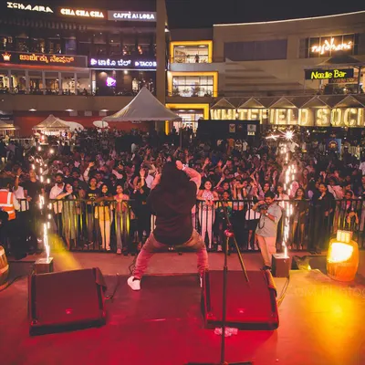 This is what a packed house looks like at the Bangalore Beer Festival. Pyrotechnics, a massive crowd, and our high-energy Bollywood rock sound made for an unforgettable night.