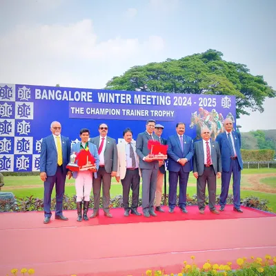 The Champion Trainer Trophy presentation during the Bangalore Winter Meeting 2024-2025.