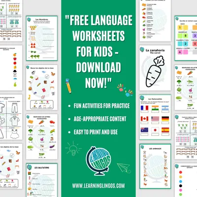 Learning at home just got easier. We offer a variety of free, printable worksheets for kids with fun activities to practice French and Spanish.