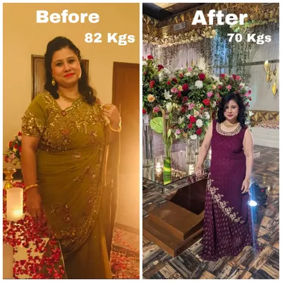 A stunning 12 kg transformation in just four months. This client went from 82 kgs to 70 kgs, showing how dedication to our workout and diet plan pays off for big events and a healthier life.