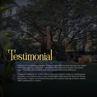 "The best decision we made!" We are humbled by such wonderful feedback. This testimonial praises our beautiful venue, comfortable rooms, and delicious food, which are the pillars of our service.
