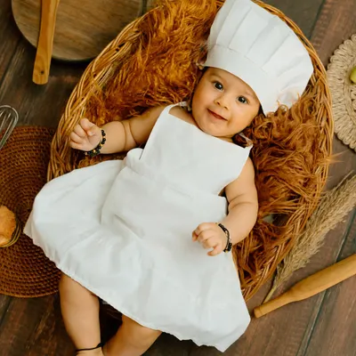 Whisking up smiles with the tiniest chef in town! This theme is perfect for capturing your baby's budding personality in a fun and creative way.
