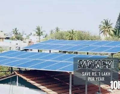 A 10kW residential solar system in Jayanagar can save you up to Rs. 1 lakh per year on your electricity bills. This is a significant return on investment that continues for over two decades.