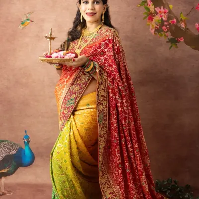 My client Chandni looking like a goddess for her maternity shoot. We created a traditional, regal look that beautifully captured her pregnancy glow.