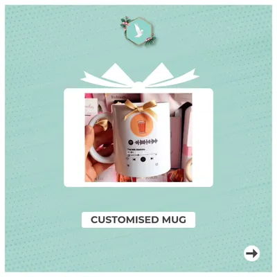 A customized mug featuring a scannable Spotify code for a special song. It's a wonderfully personal way to share a memory or a feeling.