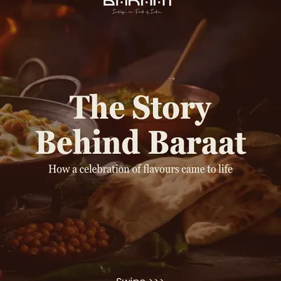 This is the story behind Baraat, a celebration of flavors I wanted to bring to life. It’s about delivering an indulgent experience right to your doorstep.