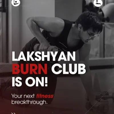 A member performs a dumbbell row, a key exercise in our Burn Club for building back strength and improving posture. Our sessions are structured to provide a full-body workout.