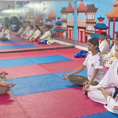 After a rigorous training session, we practice meditation to calm the mind and improve focus. This balance of physical and mental training is essential.