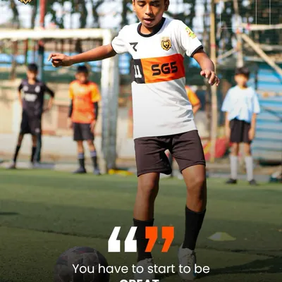 A motivational post reminding our players that greatness starts with taking the first step. Every training session is an opportunity to improve.