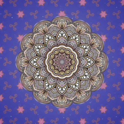 Getting back to creating mandalas always feels like coming home. This piece, with its warm tones set against a calming purple, was my first creation of the new year, setting an intention for peace and creativity.