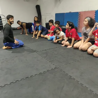 Coach Gokufury leading a class for our youngest members. We focus on teaching fundamental movements through games and fun drills.