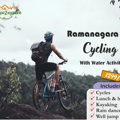 Our Ramanagara cycling trip is the perfect blend of adventure and activity, including off-road trails and various water sports, all for just ₹1299.
