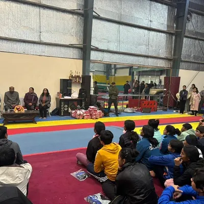 We were honored to host officials from the Delhi Olympic Association for a send-off ceremony before the National Championship. Wishing our gymnasts success as they make us proud.