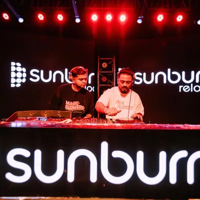 Sharing the stage at a Sunburn Reload event. Performing at major music festivals means delivering a powerful set for a massive audience.