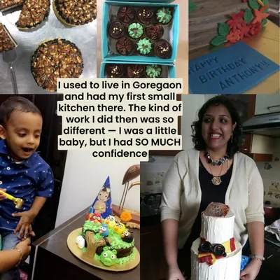 A little throwback to where it all began. I used to live in Goregaon and had my first tiny kitchen there. The work was so different, but I had so much confidence even as a baby baker.