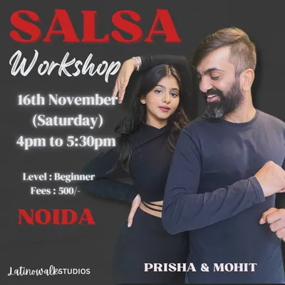 Our beginner workshops are the perfect introduction to salsa. This poster is for a 90-minute session designed to get you dancing and having fun right away.