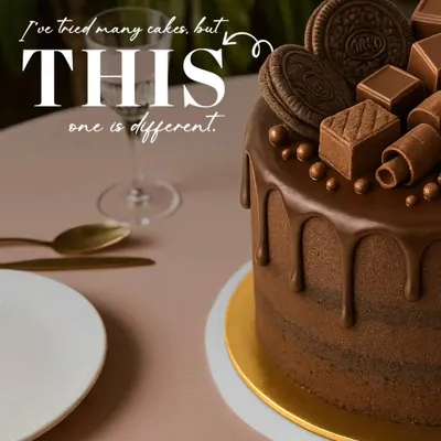 This one hits different. A rich chocolate drip cake topped with a mountain of Oreos and chocolate bars, perfect for when you need a truly next-level chocolate fix.