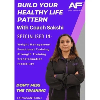 Meet Coach Sakshi. She specializes in weight management, functional training, and transformation, making her a great choice for clients with diverse goals.