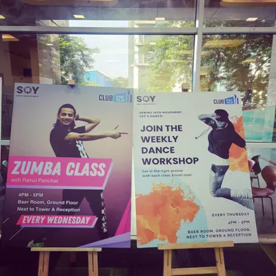 This is how we get the word out. I work with companies like SOY Asset Management to create ongoing weekly Zumba and dance workshops, building a culture of wellness over time.