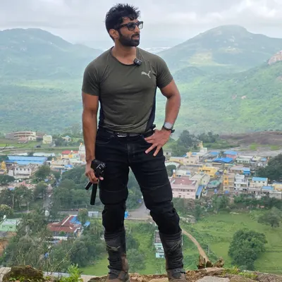 On a bike ride to Devarayanadurga. Combining my love for motorcycles and the outdoors is a perfect way to stay active.