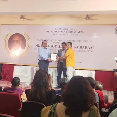 It was an honor to receive the Padma Vibhushan Dr. Rajagopala Chidambaram Memorial Honour for my work in the field of Indian arts.