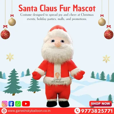 Our Santa Claus fur mascot is the perfect addition to any Christmas celebration. The costume is designed for a classic and cheerful look to spread holiday cheer.