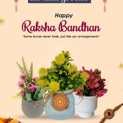 This Raksha Bandhan, express your love with a timeless gift. Our beautiful artificial flower arrangements are as lasting as your bond.