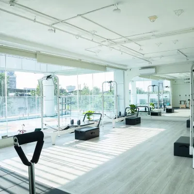 I believe your environment plays a huge role in your workout. Our studio is filled with natural light and equipped with top-of-the-line reformers and yoga gear to create a positive and motivating atmosphere.