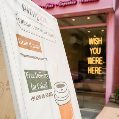 Our Vasant Kunj outlet is the perfect cozy spot to escape the rain. Grab a freshly brewed coffee, enjoy a sweet treat, and watch the world go by from our little pink haven.