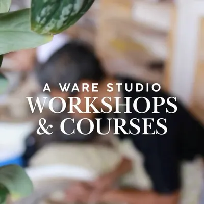 An overview of the workshops and courses offered at A Ware Studio, a space for learning, creativity, and community.