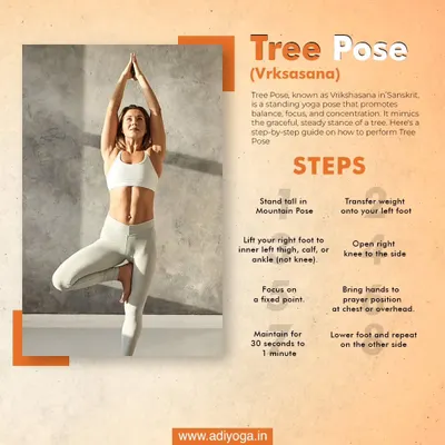 This is a step by step guide to Vrikshasana, or Tree Pose. It is a wonderful standing pose that promotes balance, focus, and concentration, mimicking the graceful, steady stance of a tree.