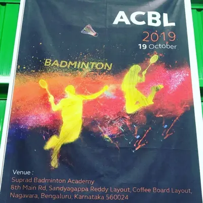 This is the official event banner from the Arcadis Badminton League held at my academy. I work with companies to create branded events that feel unique to their organization.