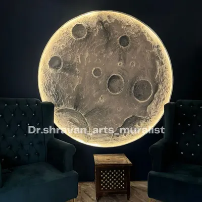 Why spend on luxury when you can create it? We installed this backlit moon mural in a client's study to create a peaceful and inspiring atmosphere. It’s the perfect backdrop for quiet contemplation or getting lost in a good book.