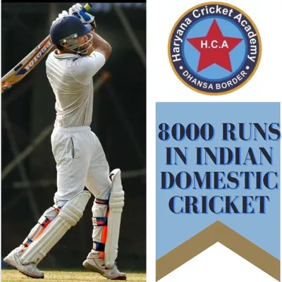 A massive milestone for our senior player, Rajat Paliwal, completing 8000 runs in Indian domestic cricket. His consistency and impressive average are a result of years of dedication.