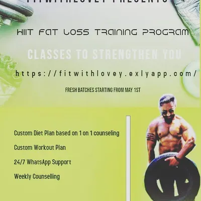 An overview of my HIIT Fat Loss Training Program. It includes everything you need: one-on-one counseling, custom plans, and constant support to ensure you succeed.