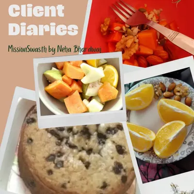 I love seeing my clients embrace their new healthy lifestyles. This collage shows delicious and nutritious meals they've prepared, including fruit salads and homemade cakes, proving that healthy eating is never boring.