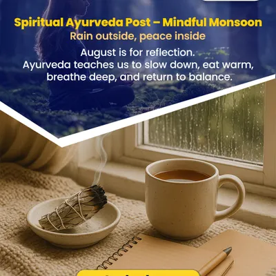 Finding Inner Peace During a Mindful Monsoon. The monsoon season is a natural time for reflection. Ayurveda teaches us to use this time to slow down, eat warm foods, breathe deeply, and return to our natural state of balance. Let the rain outside bring you peace inside.