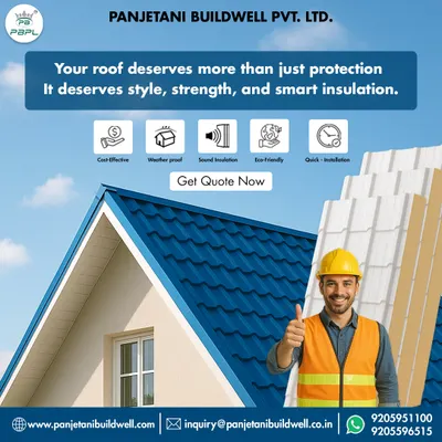 Your roof deserves more than just protection. It deserves style, strength, and smart insulation. Our roofing solutions are cost-effective, weatherproof, sound-insulating, and quick to install.
