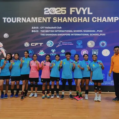 We did it. This is the moment we were crowned champions of the 2025 Shanghai Tournament. The joy and pride on our team's faces say it all.