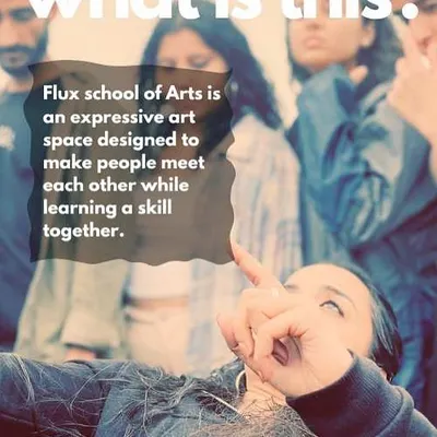 This graphic explains our core purpose. We are an expressive art space designed to bring people together to learn new skills and build a supportive community.
