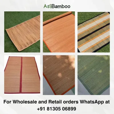 A selection of our versatile and multi-purpose mats, made from natural water hyacinth. These mats are perfect for yoga, picnics, or as a bedside runner, offering a sustainable and stylish alternative to synthetic options.