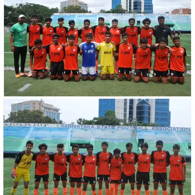 Our BPSS U-17 team stands united before a KSFA Youth Premier League match. This is where our youth development pathway gets serious, preparing players for high-level competition.