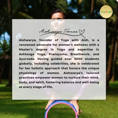 I am thrilled to host workshops with experts like Aishwarya Tomar, a renowned advocate for women's wellness. These sessions are designed to empower women with knowledge and practices to nurture their mind, body, and spirit at every stage of life.