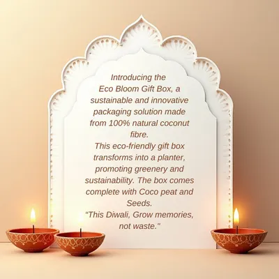 This explains the unique concept behind my Eco Bloom Gift Box. The packaging is made from 100% natural coconut fibre and transforms into a planter, complete with seeds and coco peat, for a zero waste gifting experience.