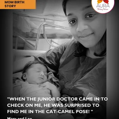 "When the junior doctor came in to check on me, he was surprised to find me in the cat-camel pose!" This quote from Mary's birth story perfectly captures our philosophy: empowering you with tools to actively participate in your labor.