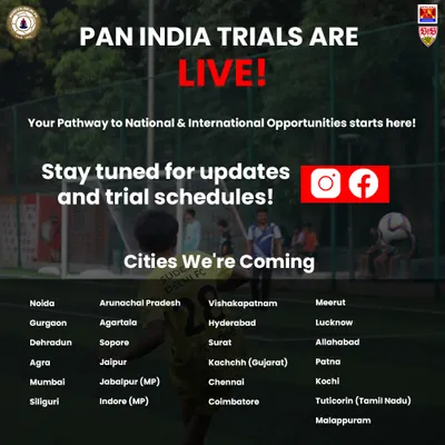 We are coming to your city! Our Pan-India trials are live, providing a pathway to national and international opportunities. Stay tuned for schedules and show us your talent.