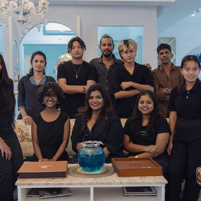 This is our team of certified trainers and staff at the Subzcanvas studio. We are all dedicated to providing you with the best hands-on nail art education in Bangalore.